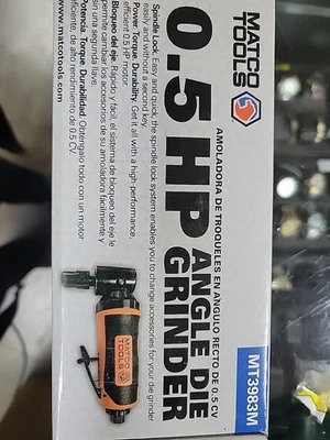 Amoladora angular neumática naranja MATCO MT3983M 1/4" 0,5 HP Foto 1 de 4