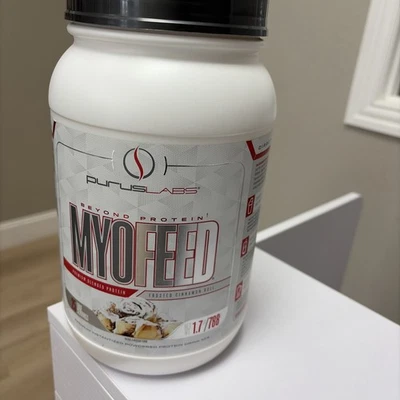 Purus Labs Myofeed Protein 1.7lb Frosted Cinnamon Roll 25serv 5/25 Exp NEW - Image 1 of 2