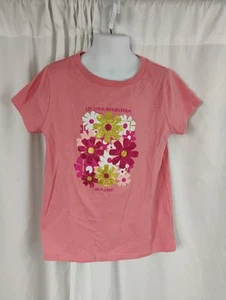 Btween Girls Size 10 Floral Glitter Cotton Shirt Pink White Gold - Picture 1 of 5