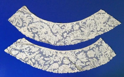 ZWEI ANTIKE FLÄMISCHE SPITZENKRAGENTEILE AUS DEM 18. JAHRHUNDERT - mit Provenienz - Bild 1 von 4