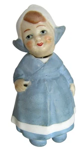 Antigua muñeca Hertel DUTCH NODDER Bisque Nodder niña 3,25" - Imagen 1 de 4