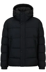 Hugo Boss Omaris Giubbotto Uomo Idrorepellente Tampone Nero Large UK 40R - Foto 1 di 15