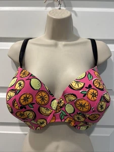 NEU Cacique Gr. 44 DDD T-Shirt leicht wattiert Bügel BH rosa Obst Print - Bild 1 von 7