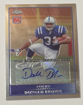2009 Topps Chrome Rookie Autograph #TC150 Donald Brown Rc Auto - Image 1 of 2