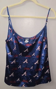 Atlanta Braves Concepts Sports Women’s Silky Satin Cami Top Size Medium  - Picture 1 of 8