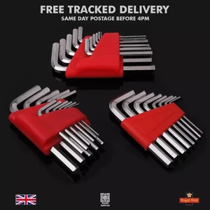 11pc Allen Key Set Metric Hex Key Hexagon Set Wrench with Holder - Picture 1 of 16