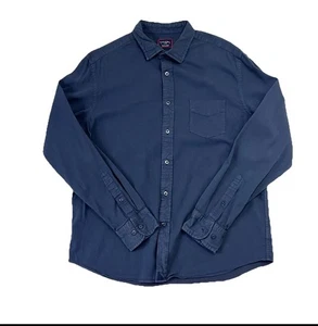 UNTUCKit Rohan Shirt Mens Large Navy Long Sleeve Button Up Cotton Blend - Picture 1 of 12