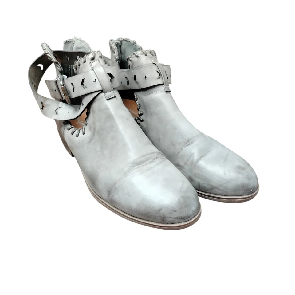 Rampage женщин ботильоны Ram Trinity круглый носок молнии кожи серебро размер 11 М - Изображение 1 из 4
