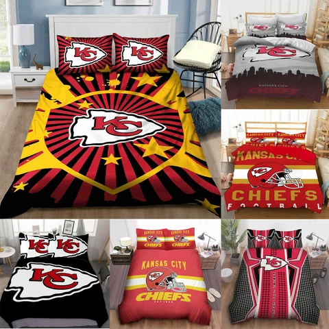 Kansas City Chiefs Duvet/Quilt Cover 3PCS Bedding Set Comforter Cover Pillowcase Cover