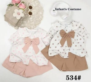Adorable Infant Girl Summer Outfit Set with Bow & Shorts ? Style 534# - Picture 1 of 3