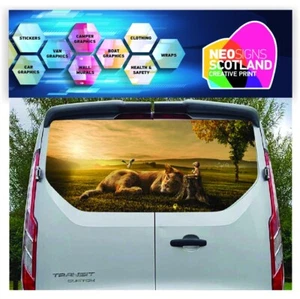 Rivestimento portellone posteriore per Ford Transit Custom Swb Lwb rilascio aria vinile FORDT007 - Foto 1 di 1