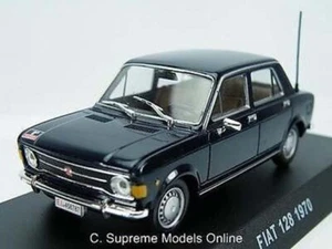 FIAT 128 MODEL CAR 1970 1:43 SCALE IXO DEAGOSTINI CARABNIERI ISSUE 4DR BLUE K8 - Picture 1 of 8