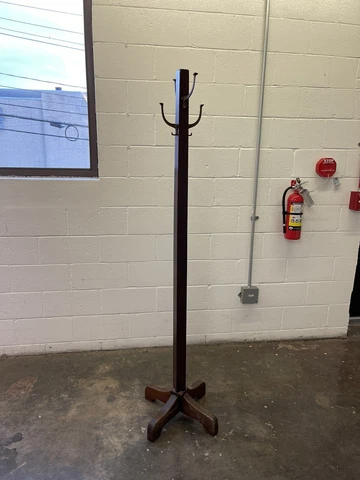 Vintage Wood Coat Tree Hat Rack Cover