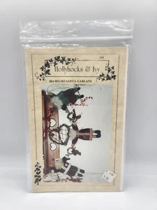 Hollyhocks & Ivy Bastelmuster 141 HoHo Santa Girlande Weihnachten 2001 Vintage Neu aus altem Lagerbestand - Bild 1 von 3