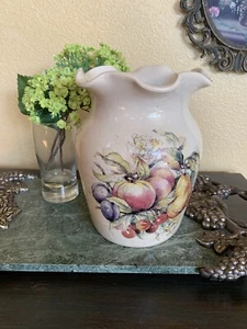 Vintage Marshall Pottery Large Fruit Crock USA Pottery Singed By Artist - Bild 1 von 12