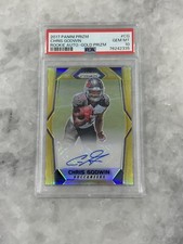 2017 Panini Prizm Chris Godwin Rookie Auto Gold Prizm 2/10 PSA 10 Gem Mint