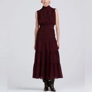 Derek Lam 10 Crosby Junia Sleeveless Tiered Midi Dress - Picture 1 of 13