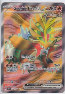 Gouging Fire ex 188/162 Sv05: Temporal Forces Full Art Pokemon TCG Card NM/MINT - Picture 1 of 3