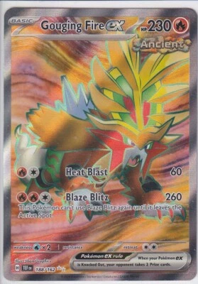 Gouging Fire ex 188/162 Sv05: Temporal Forces Full Art Pokemon TCG Card NM/MINT - Image 1 of 3
