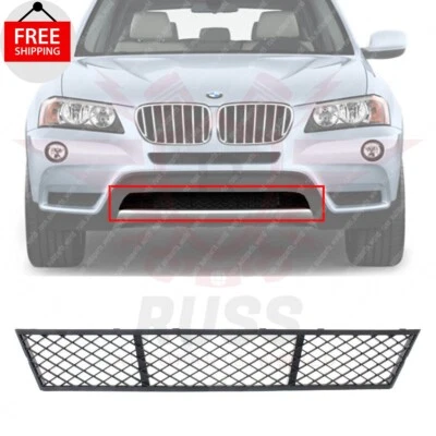 New Front Bumper Lower Grille Black Fits 2011-2013 BMW 528i 535i xDrive 550i - Image 1 of 4