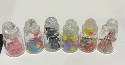 Candy Jars -6 1:12 dollhouse miniatures Gailslittlestuff. best color