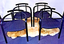 Set Of 4 Signed Lowenstein Post Modern Metal Chair Vintage Chairs Memphis Style