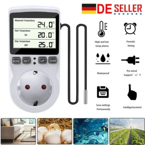 Digital LED temperature controller thermostat control temperature sensor controller 230V de - Picture 1 of 12