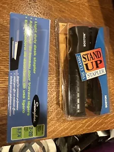 Lot 2x STAPLERS Boston STAND UP DESKTOP AND Swingline BINAC4 - Picture 1 of 2