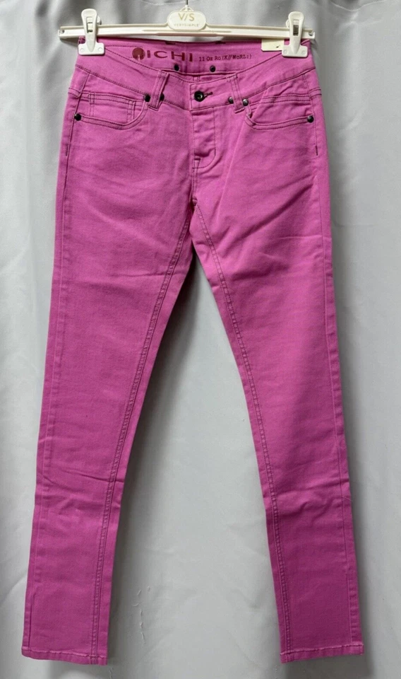 Jeans pantalone donna Ichi rosa fucsia tg 27 29 31 32 corrisponde a 41 43 45 46 - Imagen 1 de 4