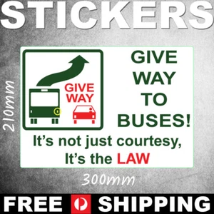 Give Way To Buses - Vinyl Decal Safety Sticker - SS00024 - Picture 1 of 1