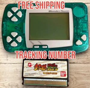 Bandai WonderSwan Skeleton Green Konsole & CHOCOBO NO FUSHIGI NA DUNGEON getestet - Bild 1 von 9