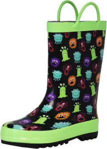Norty Toddlers Big Kids Boy's Girl's Waterproof Rubber Rain Boots - Picture 1 of 43