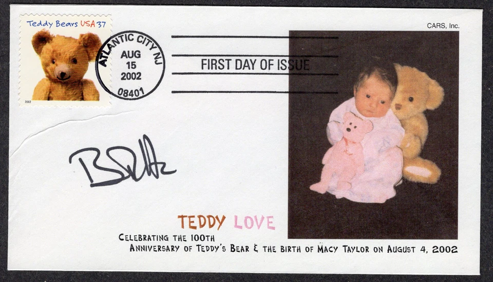 2002 Gund Bear (3655) - Signed Raiffe Cachet FDC NP31 - Image 1 of 1