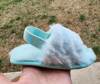 Ugg Fluff Yeah "AZUL BEBÉ" NUEVO Niño 8C Foto 1 de 4