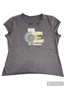 Girl Guide Scout Naughty Fun Adventure Dating T-shirt Top Brown 8-10 Gift - Picture 1 of 8