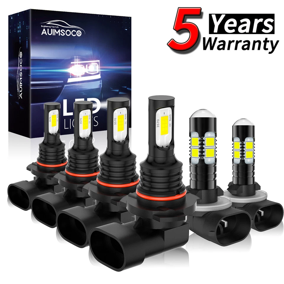 Combo 6x 9005 9006 881 LED bombillas coche 6500K para Chevrolet Lumina 2000-2001 Foto 1 de 4