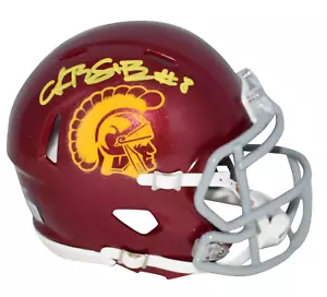 AMON-RA ST BROWN AUTOGRAPHED SIGNED USC TROJANS SPEED MINI HELMET BECKETT - Picture 1 of 1