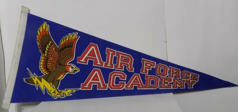 Air Force Academy Falcons Vtg Full Size Pennant 12x30 Colorado USA USAF 1990's Cover