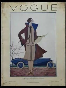 VOGUE MARCH 1926 - GEORGES LEPAPE, EDWARD STEICHEIN, CHANEL, LANVIN - Picture 1 of 2