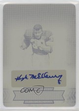 2013 Leaf Sports Heroes Printing Plate Yellow 1/1 Hugh McElhenny Auto HOF 0b2