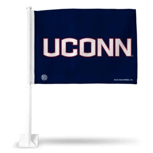 Connecticut Huskies 11X14 Window Mount 2-Sided Car Flag - Picture 1 of 5