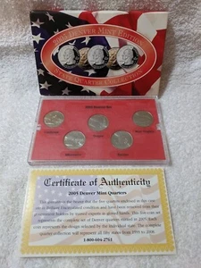 Denver Mint Edition State Quarter Collection 2005 brillante sin circular - Imagen 1 de 1