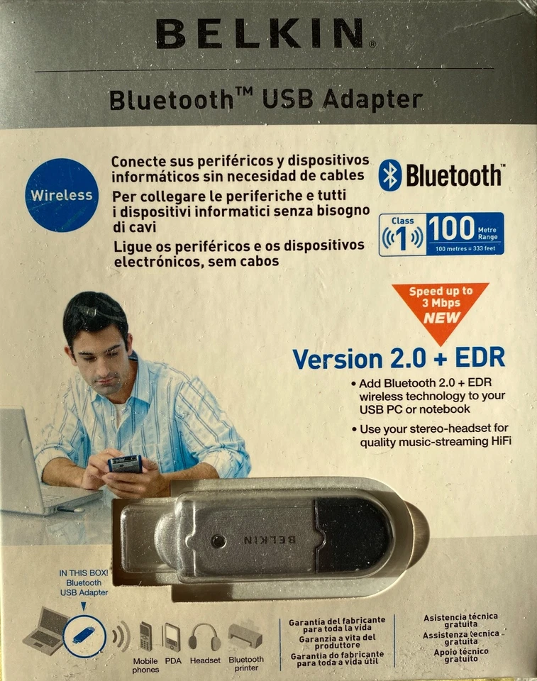 Belkin Bluetooth USB Adapter Classe 1 -  100 metri - Immagine 1 di 1