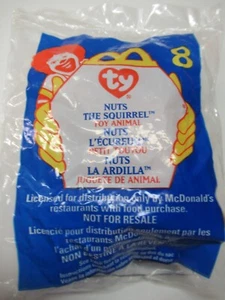 1999 McDonald's Happy Meal Toy NUTS THE SQUIRREL Animal #8 - Sealed in Package ! - Picture 1 of 2