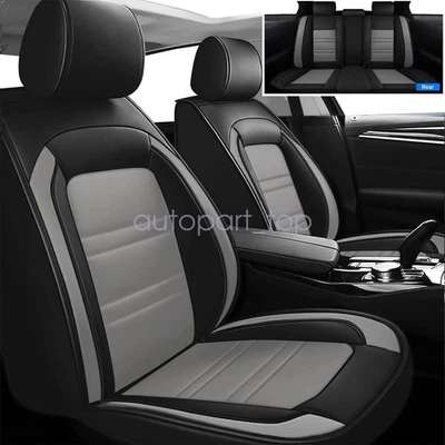 USA For Mercedes Benz CLE350 CLE450 CLE63 Car 5-Seat Cover Leather Black & Gray - Image 1 of 4