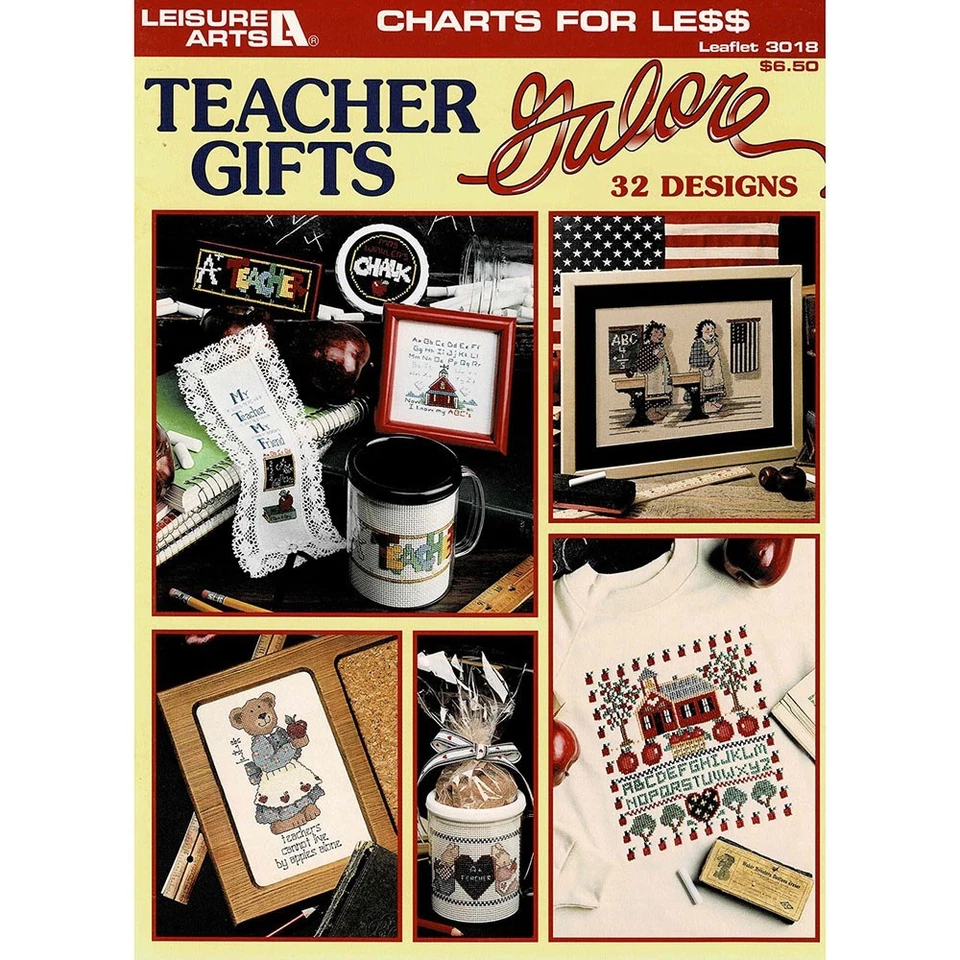 Leisure Arts Cross Stitch Chart 3018 Teacher Gifts - Image 1 of 1