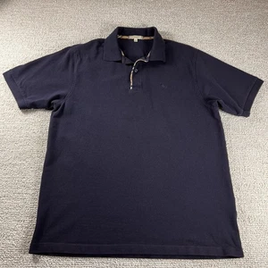 Polo Burberry London blu uomo taglia large - Foto 1 di 7