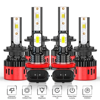 For Mercedes Benz ML350 2006-11 Combo 6X LED Headlight Fog Light Bulbs Kit 6000K - Image 1 of 4