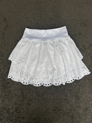 Aerie Offline Skort Skirt Women's Size Small White Pleated Elastic Waist Pull On - Image 1 of 4