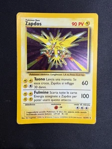 Pokemon Zapdos 16/102 Set Base Rara Holo Unlimited Wizards ITA Carte Vintage - Foto 1 di 11